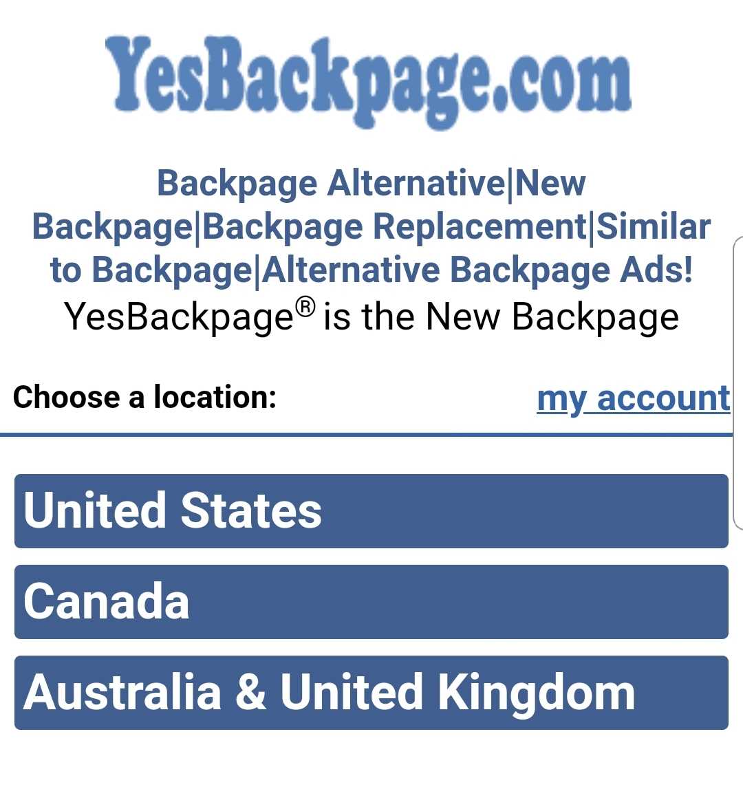 Similares backpage paginas a Chrome Web